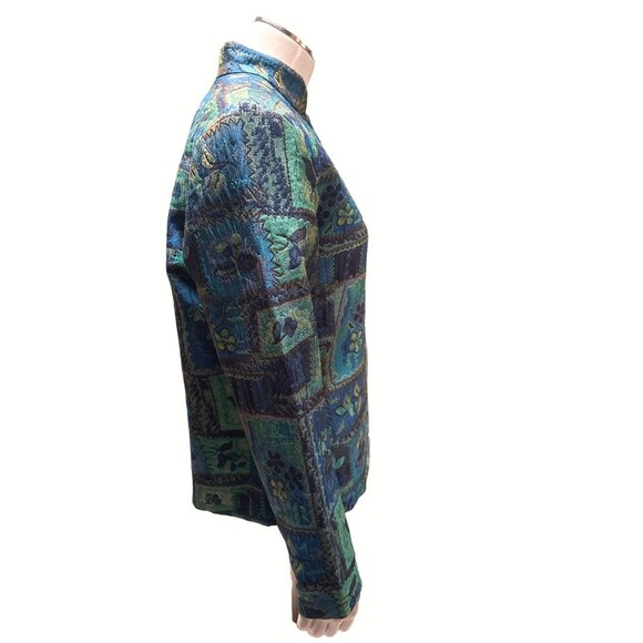 Coldwater Creek Womens XS Mandarin Collar Tapestry Jacket - Picture 4 of 8